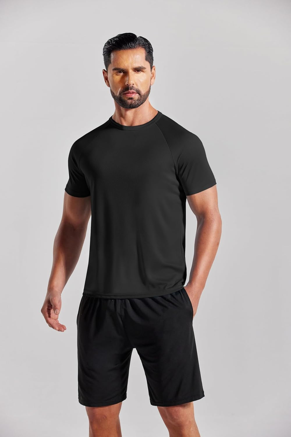 Men'S 3 Pack Workout T Shirts Short Sleeve Gym Bodybuilding Muscle Shirt Base Layer Fitness Tee Tops